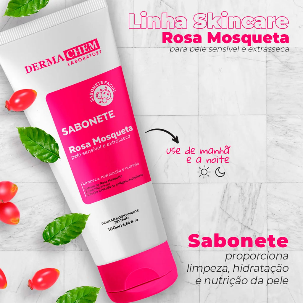 Sabonete Facial Rosa mosqueta Dermachem